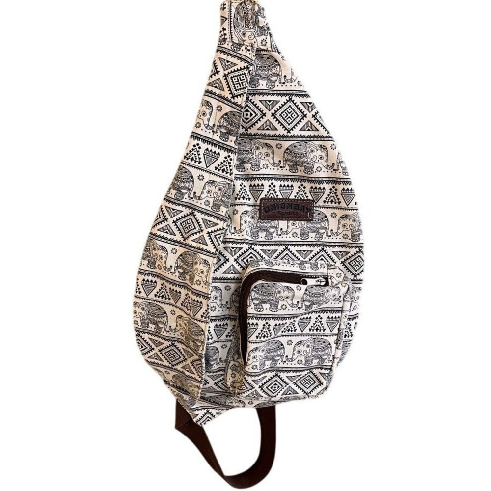 Tribal‎ Pattern Cross Body Slingback Bag African Elephant Braided Rope Union Bay